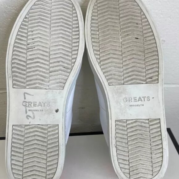 Greats Brooklyn Fuku Low White Orange Leather Sneakers Lace up Men's Size 10 US - Picture 12 of 12